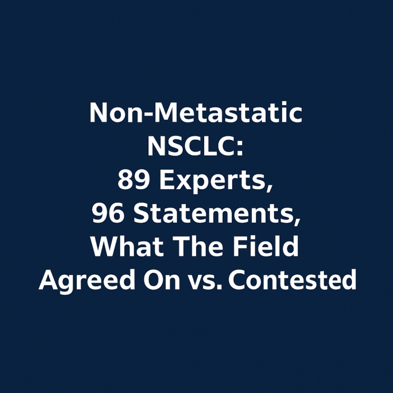 Non-Metastatic NSCLC Consensus Map